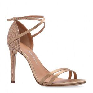 NWOB Salvatore Ferragamo Ines X5 Crystal Embelished Ankle Strap Heels Sz 9.5